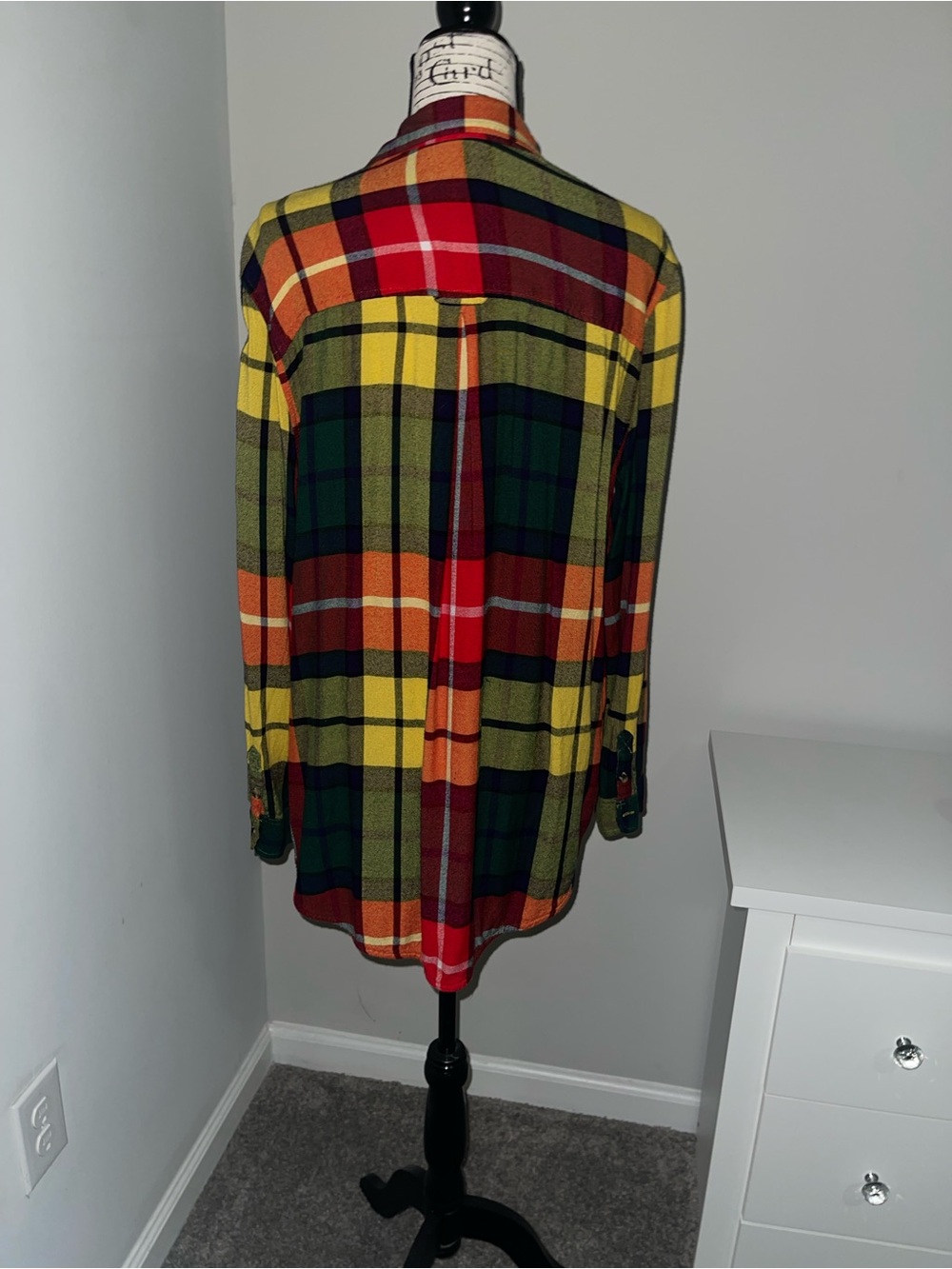 XL American Eagle Multicolor Boyfriend Fit Flannel - Picture 2 of 4